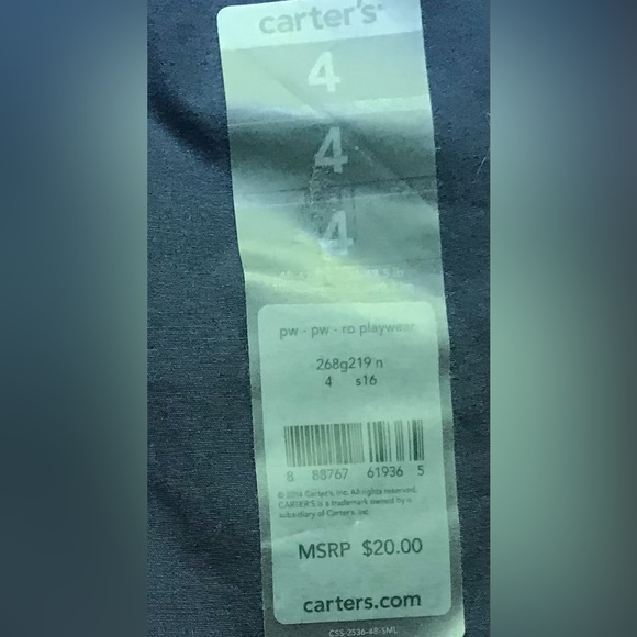 Carters NWT Boys Size 4 Navy Blue Elastic Back Twill Shorts - Picture 3 of 6